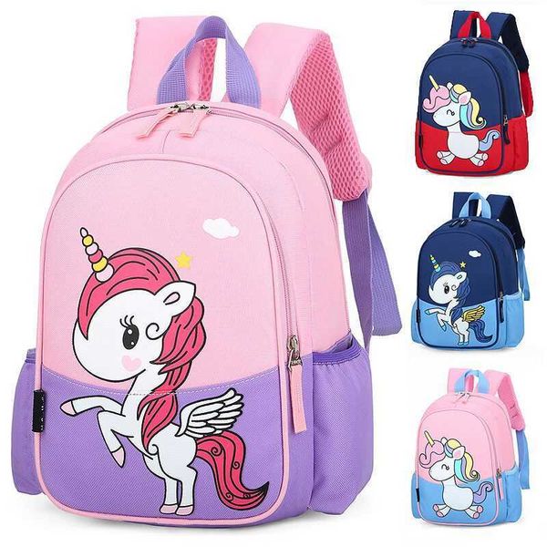 

new children schoolbag nylon kindergarten backpack cartoon unicorn