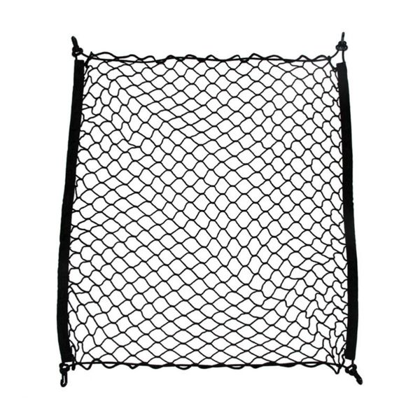 

car organizer elastic mesh storage net trunk cargo bag auto accessory(black)