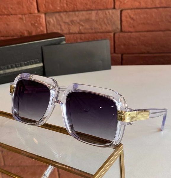 

legends crystal gold square sunglasses 607 grey gradient men fashion sunglasses uv400 protection eyewear new wth box, White;black