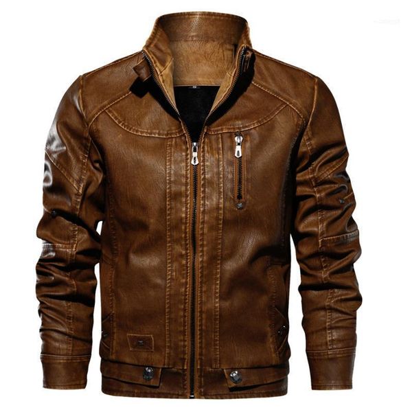 

men's fur & faux brand winter jackets men casual outwear coat windbreaker pu motorcycle leather male euro size s-xxl coats1, Black
