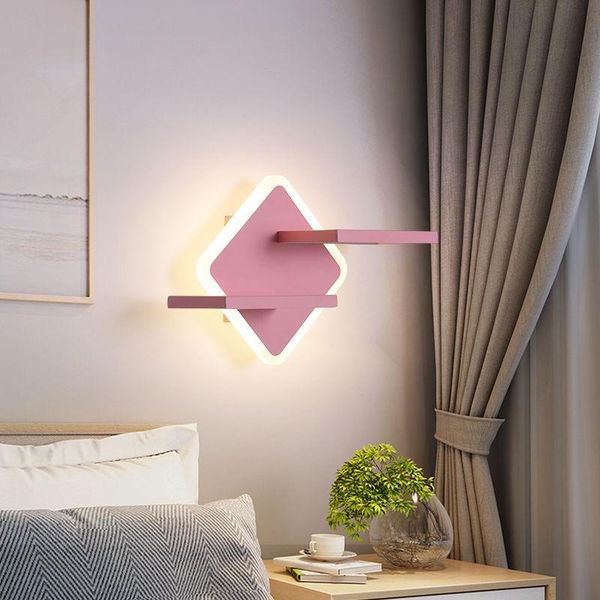 

wall lamps lights living room bedroom bedside pink white lighting lamp luminaire wandlamp sconce drop no plant cartoon
