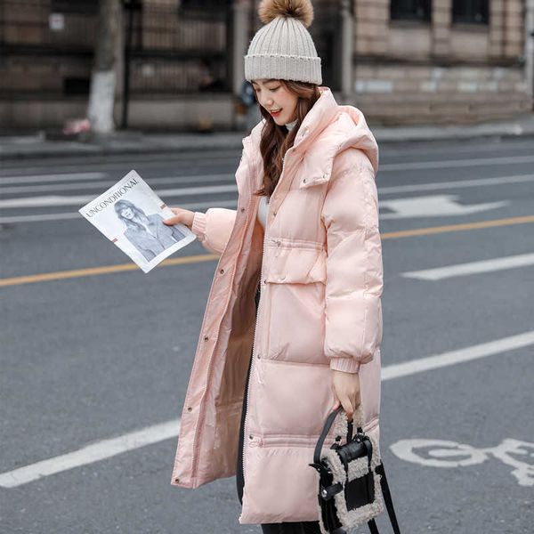 

2021 autumn and winter trendy korean dongdamen down et women's medium long thickened loose white duck, Black