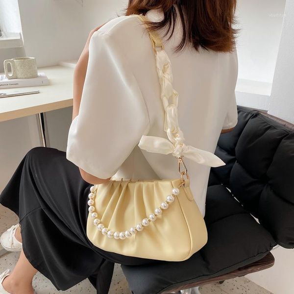 

evening bags brand designer pu leather women's shoulder bag fashion pearl handbag small square crossbody