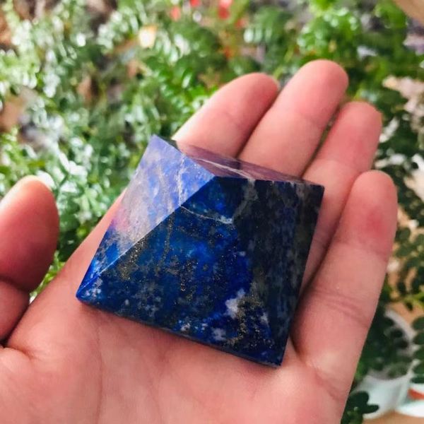 

decorative objects & figurines mokagy 5cm-6cm natural blue lapis lazuli quartz pyramid ornaments 1pc