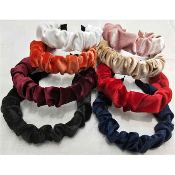 20 pçs / lote inteiras headbands de veludo lavando bandas sólidas para meninas inverno presente ornamentos de cabelo roupas seus acessórios