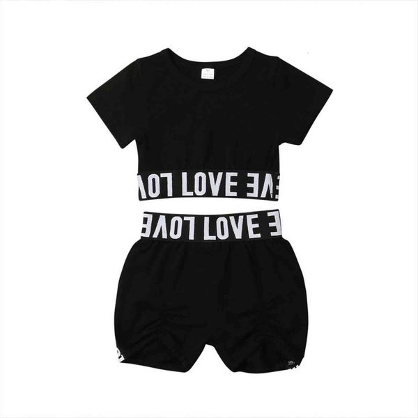 

2pcs brand summer kids baby girl vest crop t shirt short trousers pants clothes outfits, White