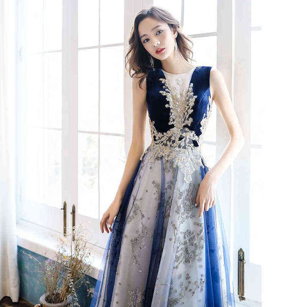 

luxury prom dresses aura queen banquet evening 2021 temperament celebrity dignified atmosphere elegant long host xia, Black