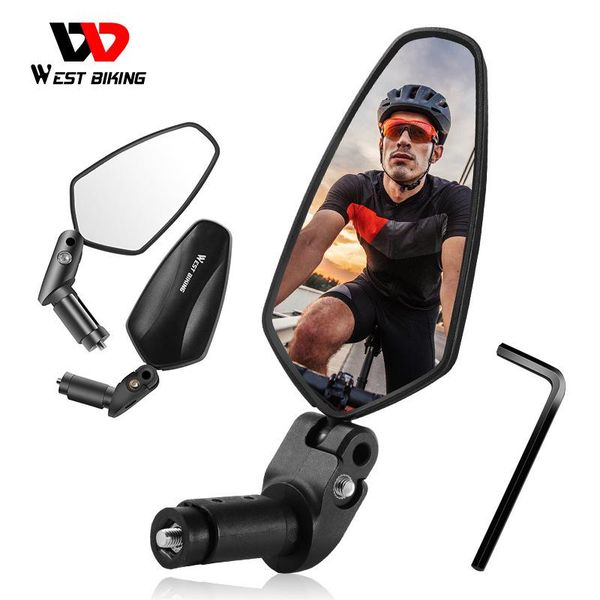 

bike groupsets west biking safety rear view mirror wide angle mtb road bicycle handlebar mirrors 360 adjustable lens cycling accessories