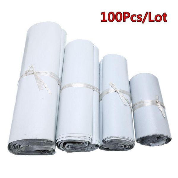 

100pcs/lot small sizes plastic envelope bags self-seal adhesive white plastic poly mailing shipping bags courier storage