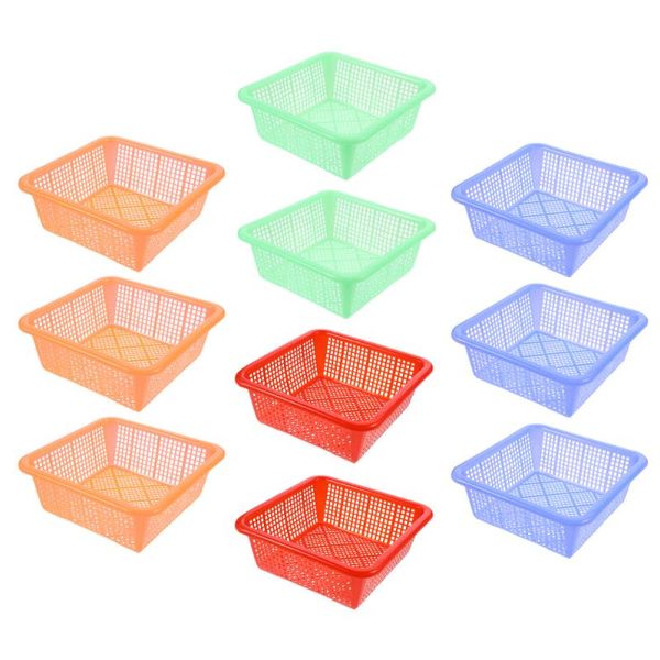 

storage baskets 10pcs square shape (mixed color)