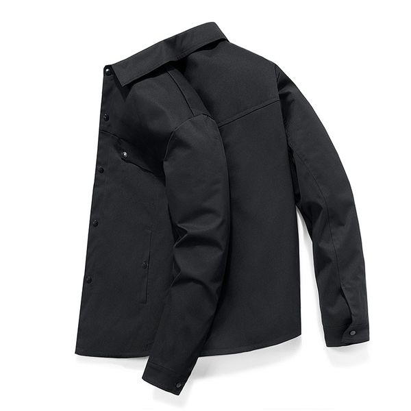 

spring and autumn korean long sleeve shirt men's fattening plus size trend warm jacket student loose shirt clothing, White;black