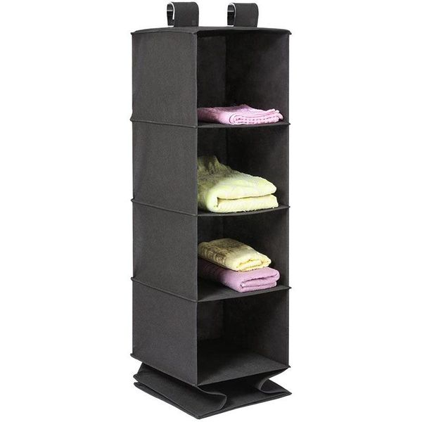 

storage boxes & bins large wardrobe clothes hats bags hanging organizers strong oxford fabric with hard paper board hanger foldable