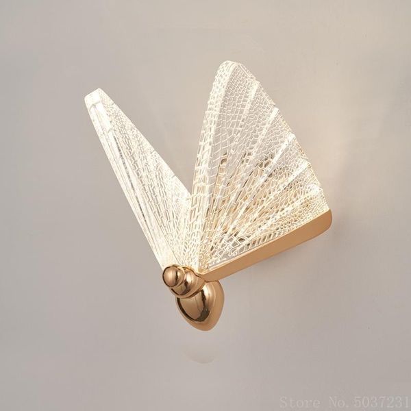 

postmodern butterfly led wall lamp simple living room wall lamp bedroom bedside entrance decorated butterfly led
