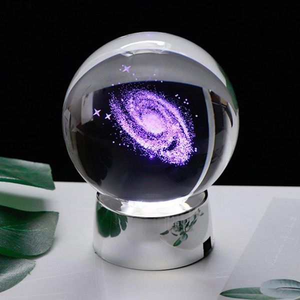 

factory direct crystal desk lamp carving galaxy crystal ball home decoration table lamp baby room decor bedside lightings