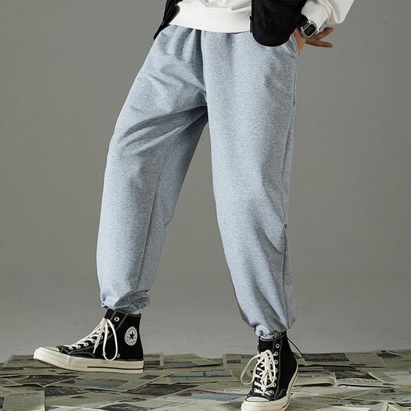 

2021 brand sweatpants men clothing joggers cargo pants plus size casual harajuku fashion korean style homme clothes, Black