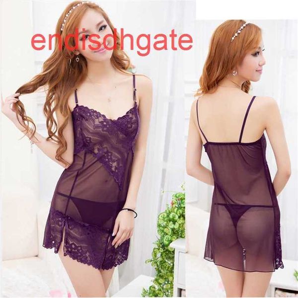 

factoryhuy5pajamas underwear lace meilai meiqu women's suspender nightdress two piece set summer, Black;white