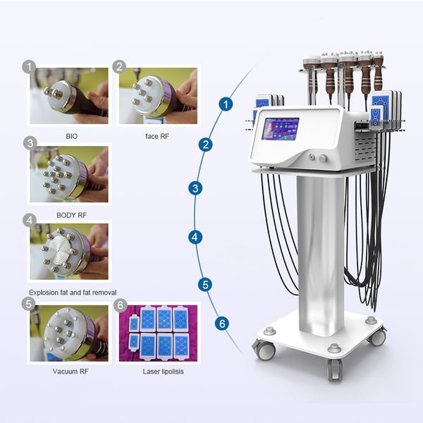 2021 Máquina de emagrecimento de Cavitação de Venda Quente 6 em 1 Ultrasonic RF Lipo Laser Laser Perda de Gordura Máquina Portátil Forma de Beleza Salão Salon Sale