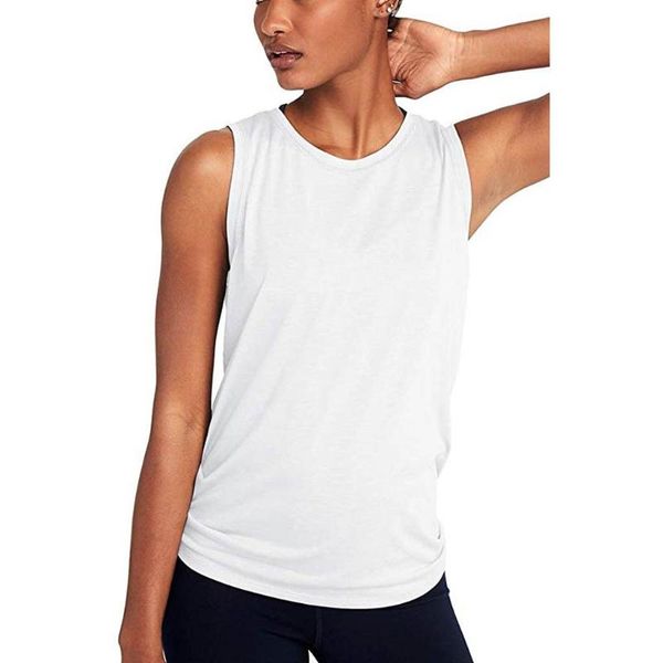 

women's tanks & camis white women vest workout mesh tank activewear sleeveless open back sports 2021 ropa mujer