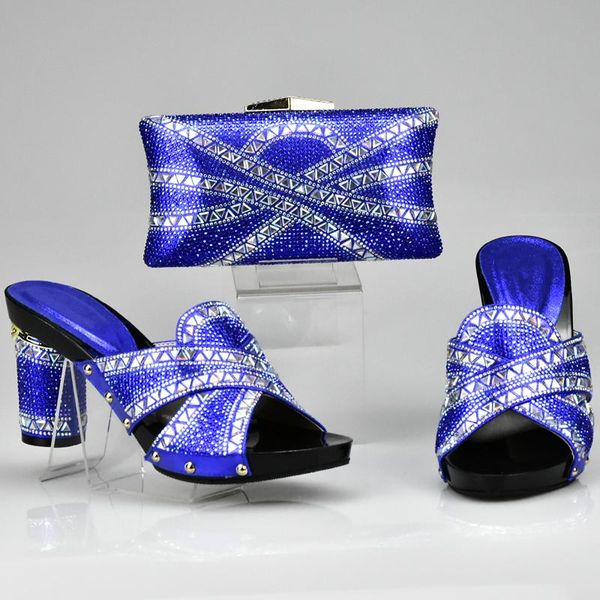 

ladies matching shoe and bag italy 6 colors material with pu italy shoes and bags sets for party women shoes bag to match, Black