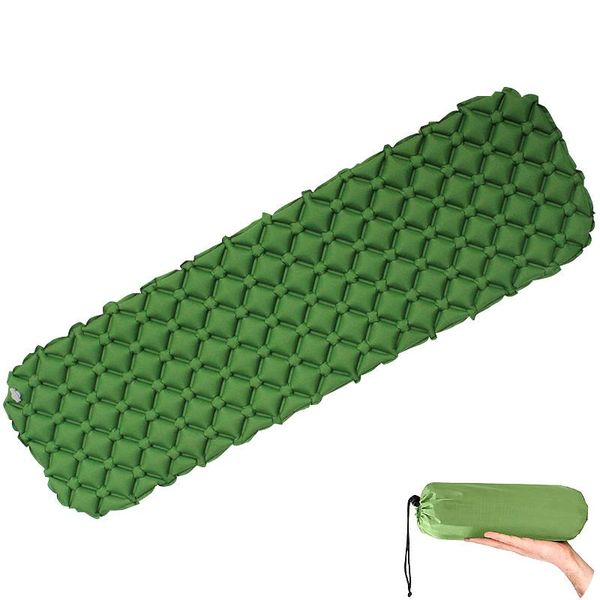 

outdoor pads ultralight inflatable mattress 1 person sleeping waterproof bags thicken camping mat with fill air bag