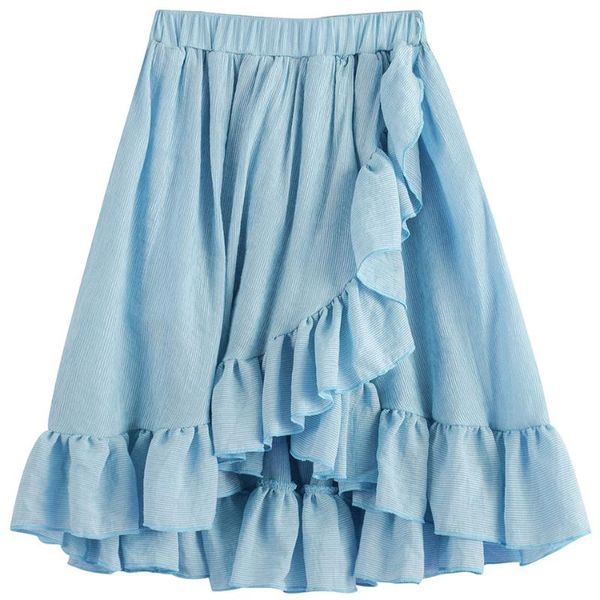 

skirts toddler teen baby girl children clothes girls tutu puff princess long skirt elastic for, Blue
