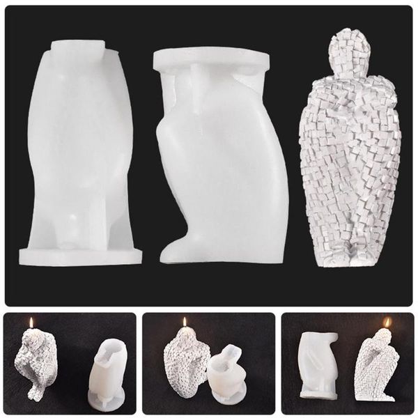 

craft tools pensive man shape candle silicone mold diy home decoration mould suitable for handicraft enthusiast