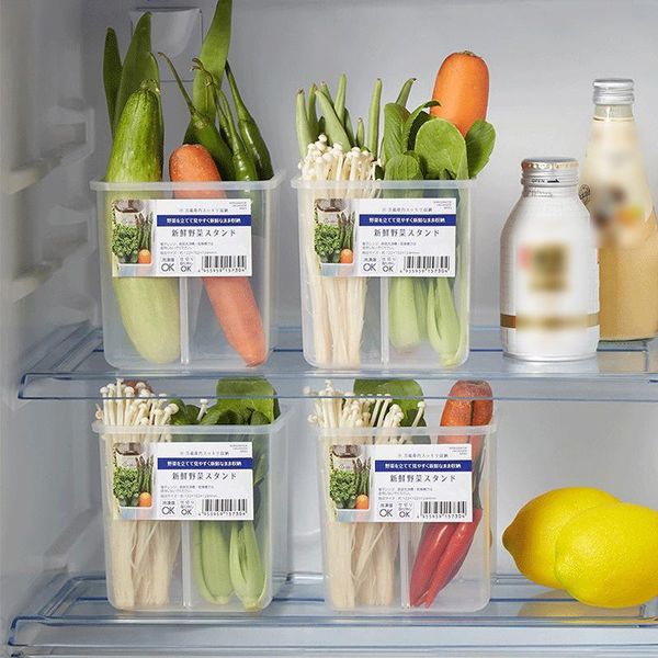 

storage bottles & jars kitchen organization box four compartment refrigerator vegetable