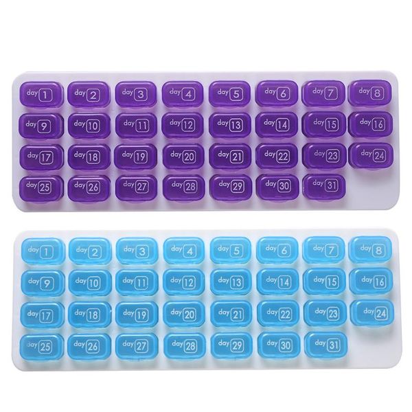 

storage bottles & jars 31 grids case one month dispenser tablet container organizer travel independent lattice