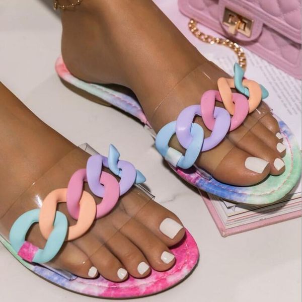 

slippers 5 colors candy color ring sandals casual lightweight outer wear large size outdoor beach 2021 flip flop, Black