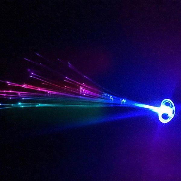 

1pcs colorful flash led hair braid hairpin luminous braid optical fiber wire ye-hot