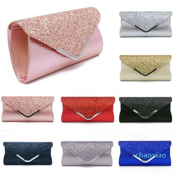 

2020 women's glitter shimmer envelope ladies sequins evening party prom smart jane clutch bag handbag1