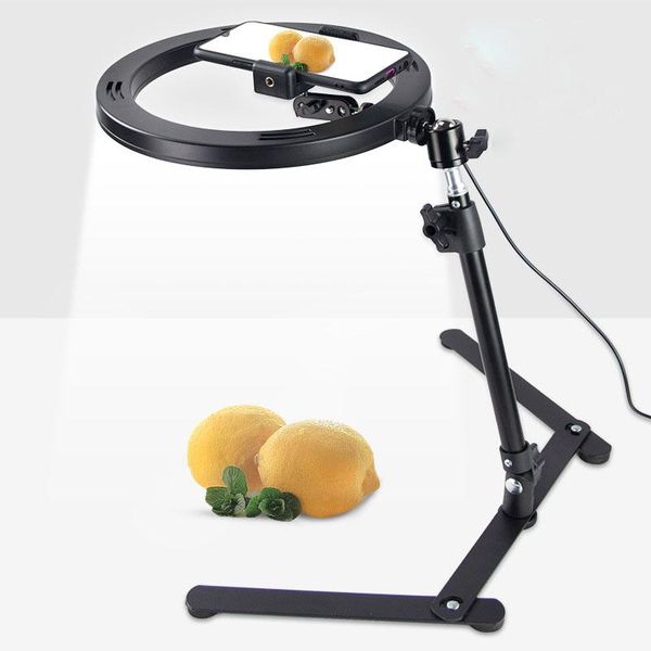 

cell phone mounts & holders 10 inches fill light multifunctional beauty pography foldable selfie food live overhead mobile holder stand