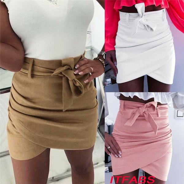 

skirts women's summer irregular pencil bodycon short slim seamless stretch tight mini skirt evening party, Black