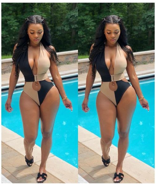 

women's swimwear 2021 summer low-waist stitching swimsuit ladies bikini suit hanging neck two-piece, White;black