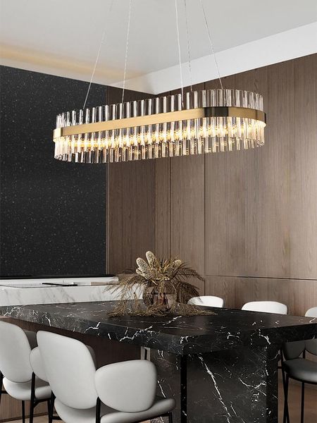 

pendant lamps light luxury crystal chandelier living room post-modern dining atmosphere simple bedroom net red villa nordic