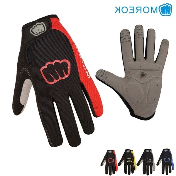 

new autumn and winter warm mountain bike cycling all finger gloves outdoor sports long touch screen, Black