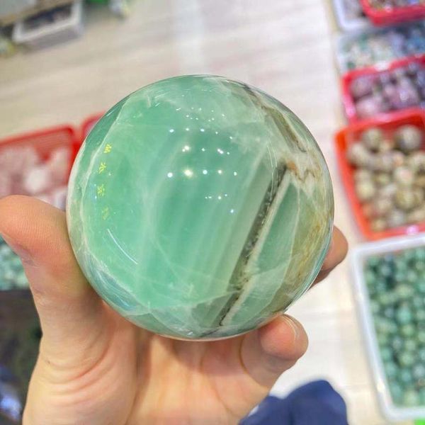 

decorative objects & figurines natural caribbean crystal quartz energy ball reiki healing gift room decoration