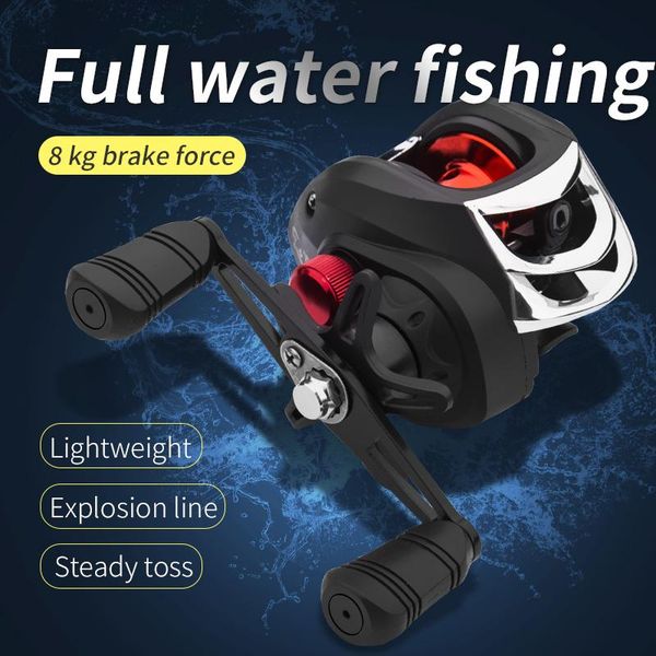 

baitcasting reels long casting baitcaster fishing reel 7.2: 1 high speed 18+1 ball bearings left/right handed sea wheels