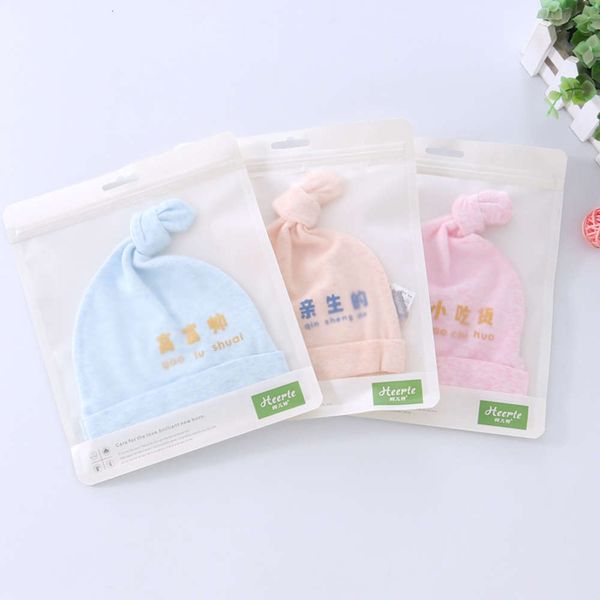 

baby's pulling cap, baby's knotting children's long tail pullover single layer korean hat, Yellow