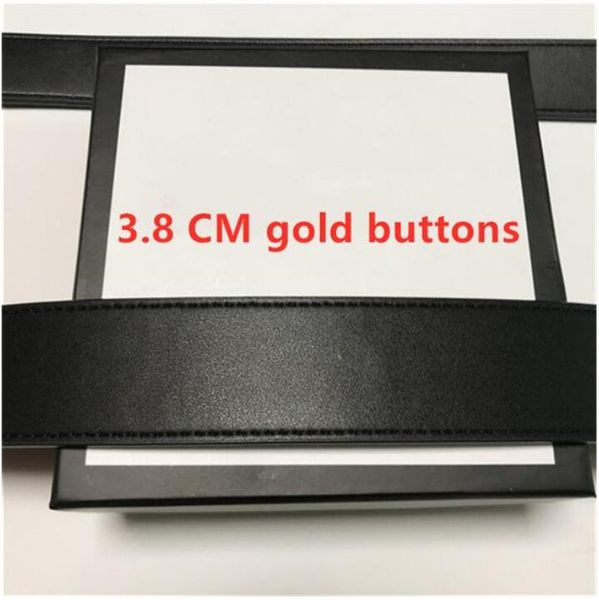 

fashion belt men's women's belt large gold buckle leather classic belt cemented 2.0cm, 3.4cm,3.8cm wide box 5aaaa, Black;brown