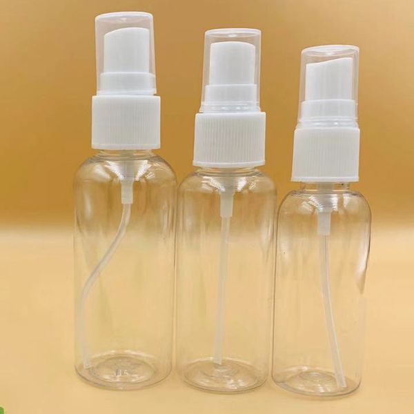 Sprühflasche, kleine Gießkanne und transparentes PET-Spray, feiner Nebel, Kosmetik, Parfüm, Toner, 10/15/20/30/40/50/60/80/100 ml