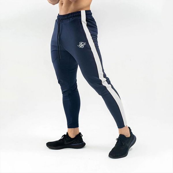 

joggers sweatpants sik silk women pants elastic sportswear fitness tight track trousers bodybuilding cotton man, Black