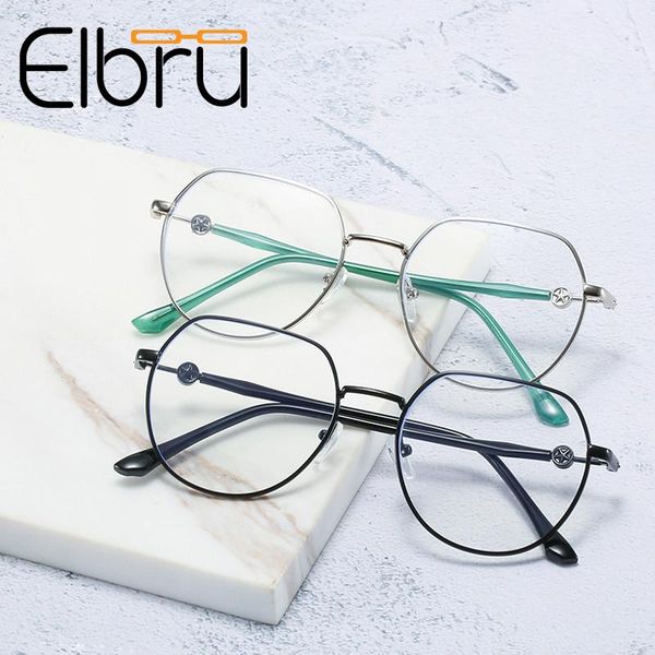 

fashion sunglasses frames men women vintage anti blue light glasses metal frame irregular polygon myopia prescription spectacles eyewear -1., Black
