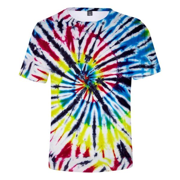 

men's t-shirts 3 to 16 years old kids t shirt tie dye 3d printed boy/girls t-shirt fashion funny spiral colorful teen child clothes, White;black