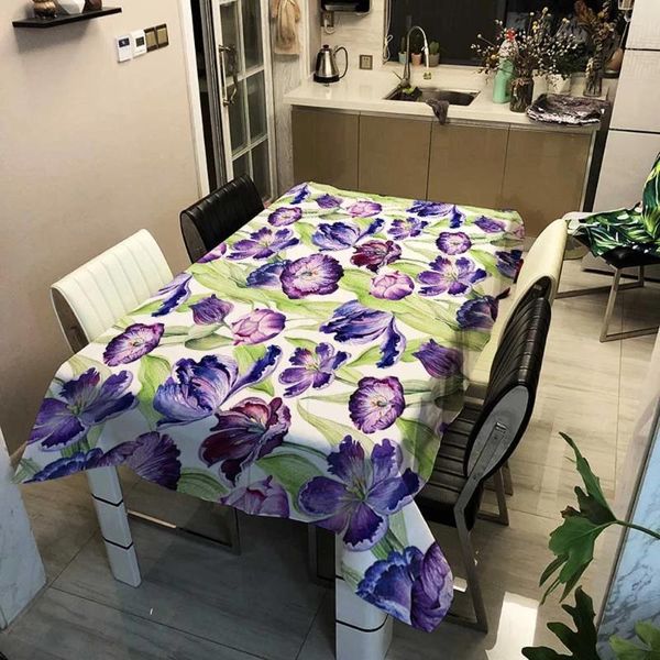 

table cloth simple and generous rural style home dining
