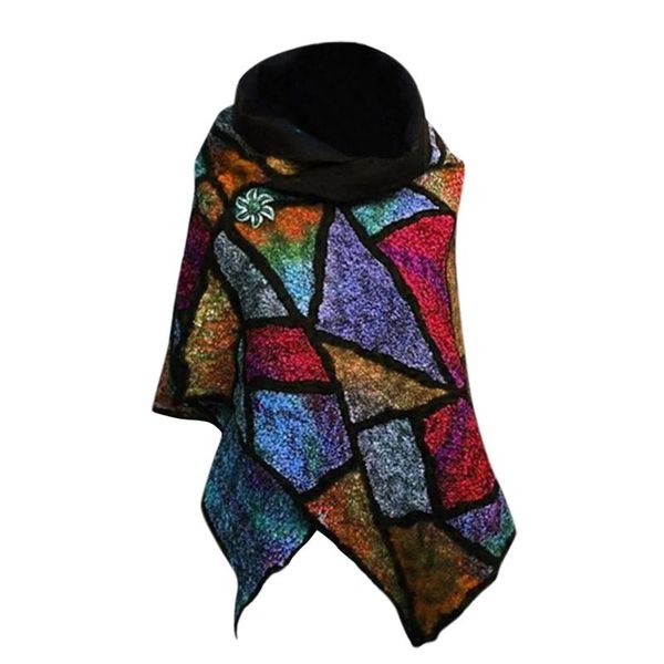 Schals Frauen Winter Luxus Designer Schal Wraps Soild Blumen Druck Knopf Weiche Wrap Lässige Warme Tücher Britische Schals