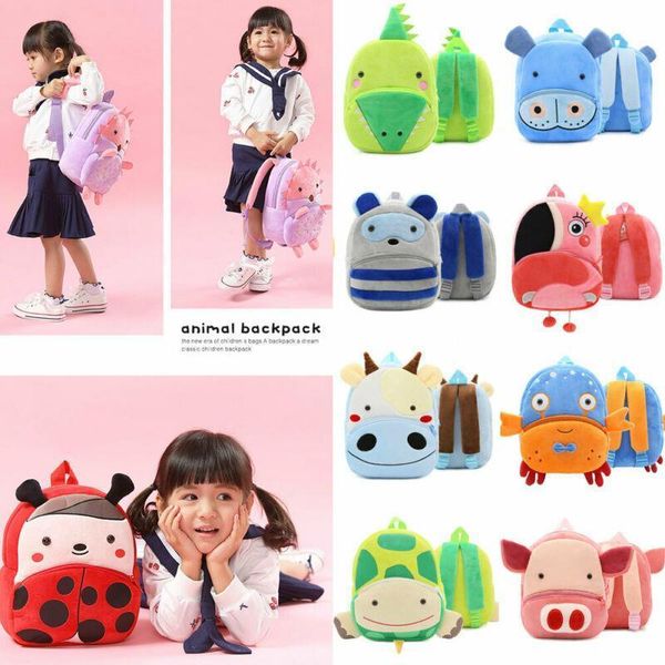 

fashion baby toddler kid school bags child mini animal backpack cartoon grils boys plush casual kindergarten schoolbag shoulder bag