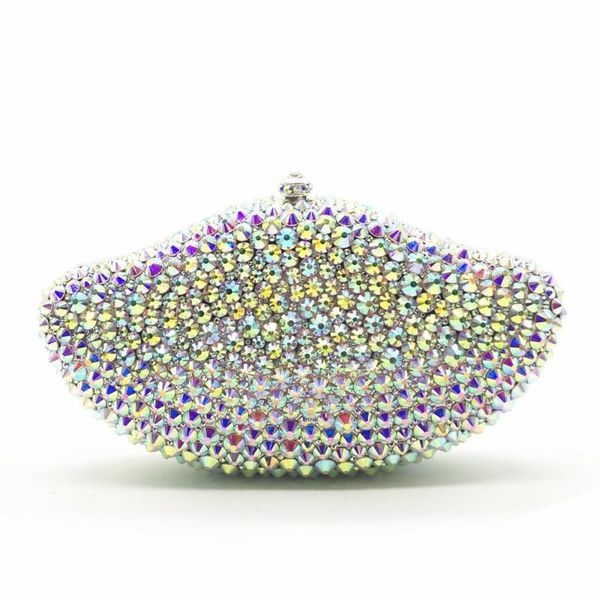 

crystal women clutch lady party sparkling ab purse evening bags bridal diamond clutch purse wedding party handbag