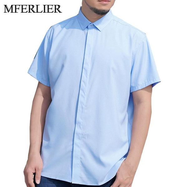 

summer men shirt 5xl 6xl 7xl 8xl 9xl bust 160cm business thin style mens plus size shirts, White;black