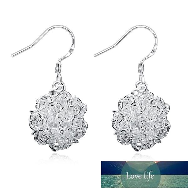 

geometric mesh ball drop earrings for women silver color earing earings jewelry fashion earing brincos oorbellen pendientesÂ factory price ex